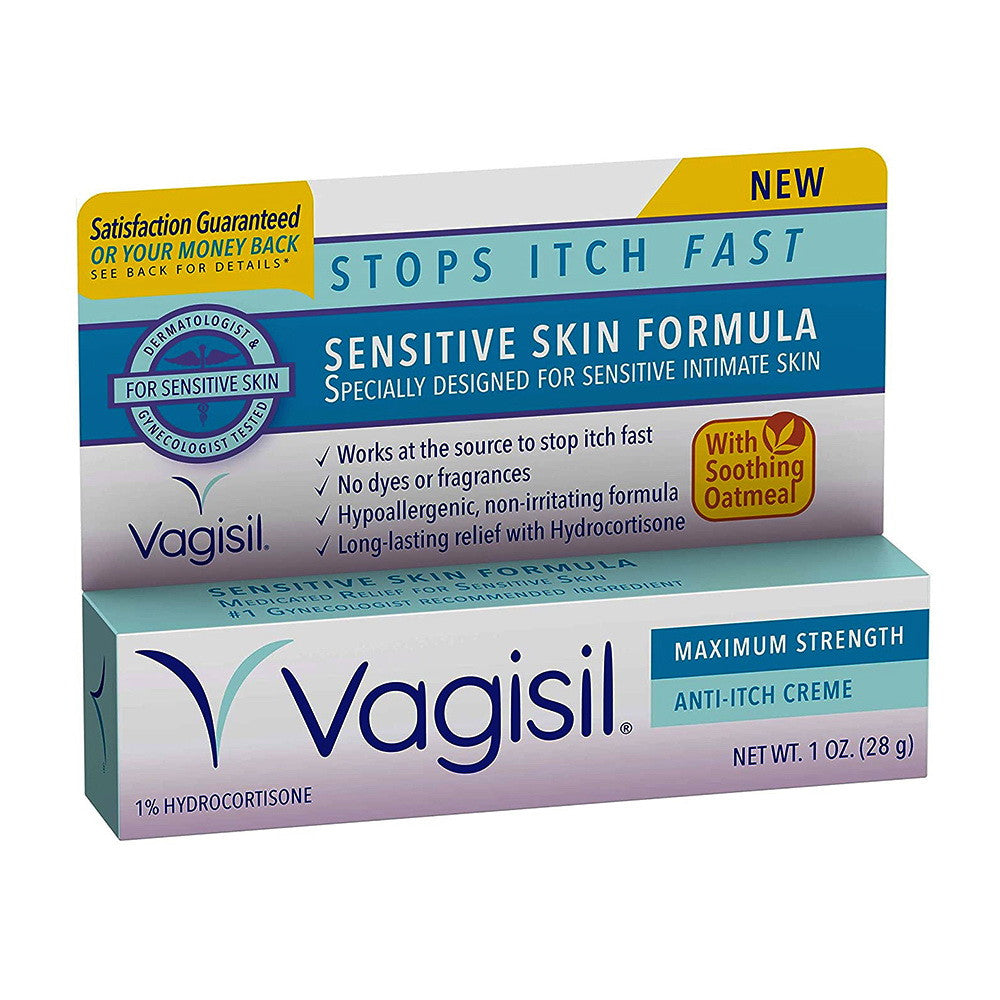 Vagisil Maximum Strength Anti-Itch Cream With Soothing Oatmeal, 1 oz